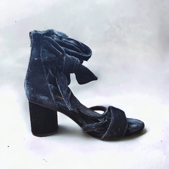Jeffrey Campbell Shoes - Jeffrey Campbell Faustino Black Velvet Strappy Heels
